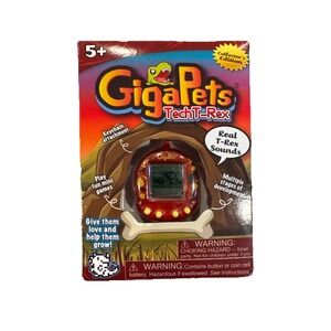 Giga Pets Tech T-Rex Digital Virtual Dinosaur‎ Pet Toy, Red, Collector's Edition